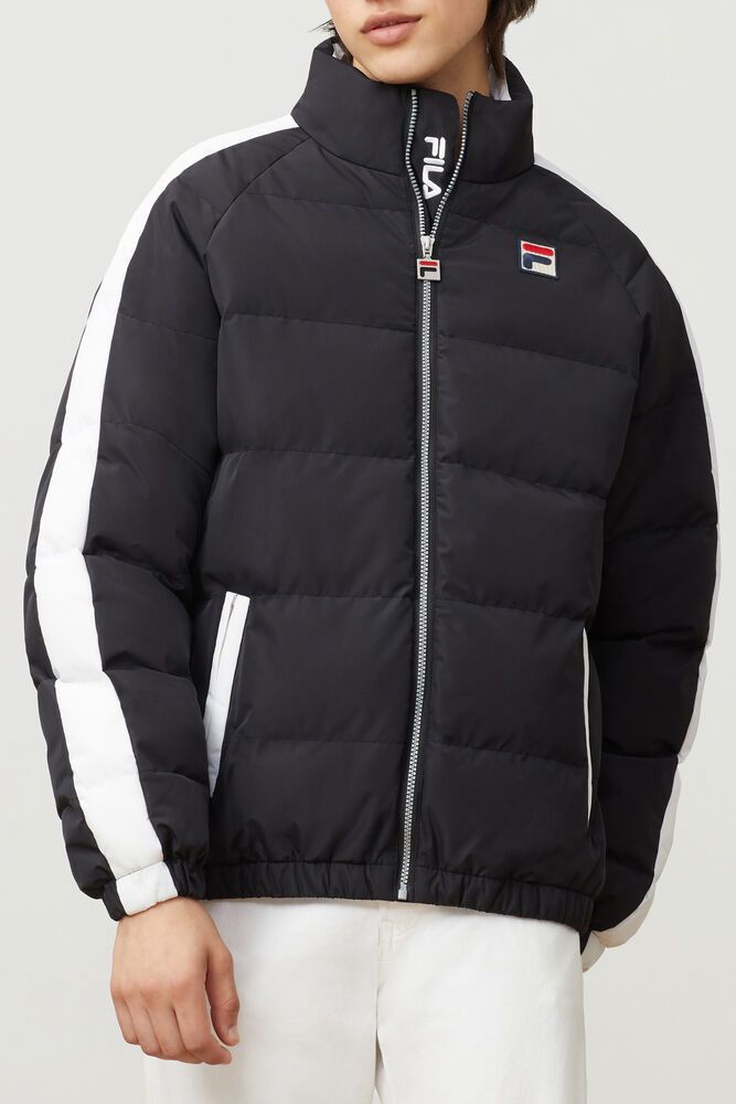 Fila Ledger Puffa Jacket Black - Mens - 34981ZMPN